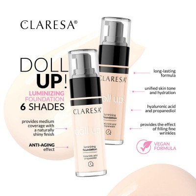 Claresa Doll Up! Luminizing Foundation No 05 Deep-Medium (34g)