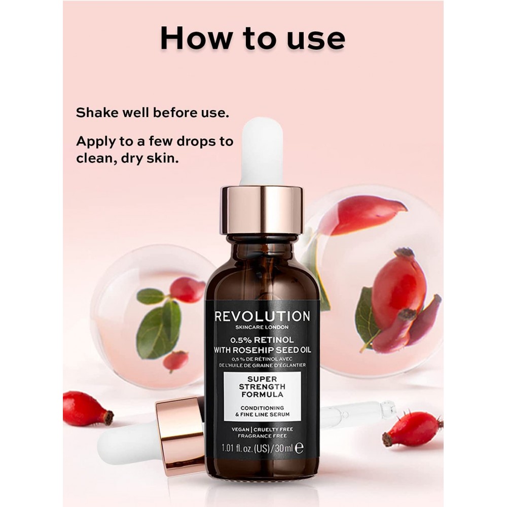 Revolution Skincare 0.5% Retinol and Rosehip Seed Oil Smoothing Serum SKINCARE