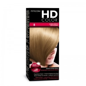 Farcom HD Color 8 Ξανθό Ανοιχτό – Μόνιμη Βαφή Μαλλιών 60ml HAIR CARE 