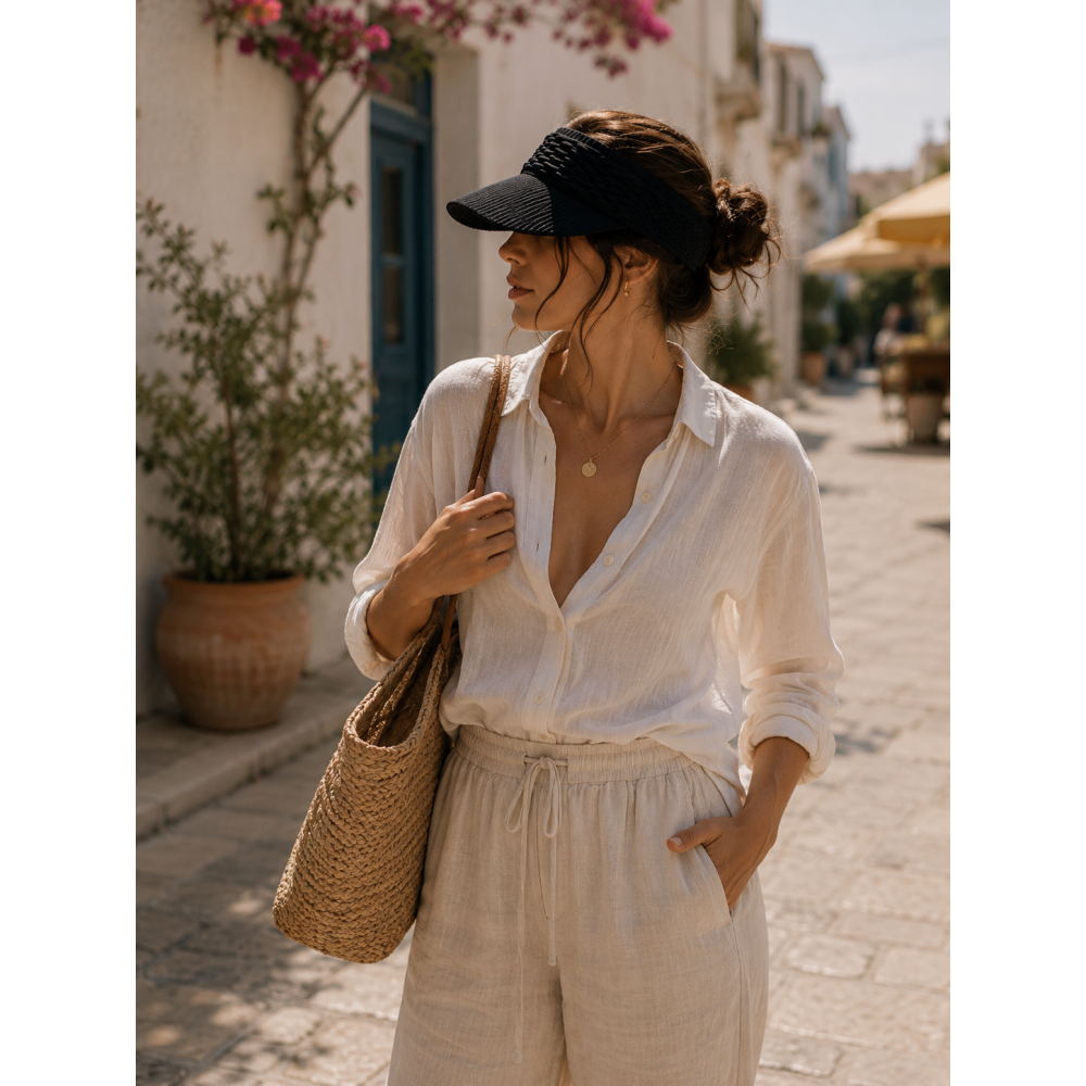 Visor Γυναικείο καπέλο ελαστικό Μαύρο ACCESSORIES
