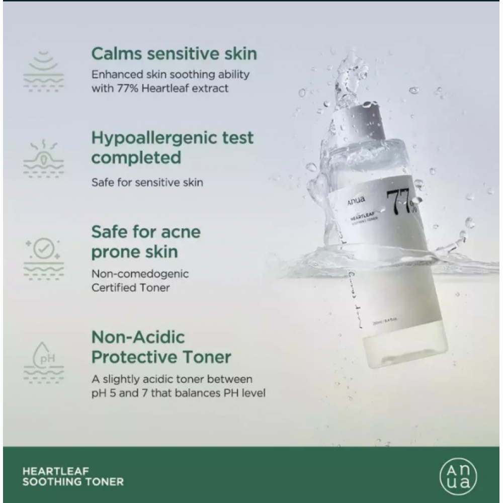 Anua Heartleaf 77% Soothing Toner 500ml SKINCARE