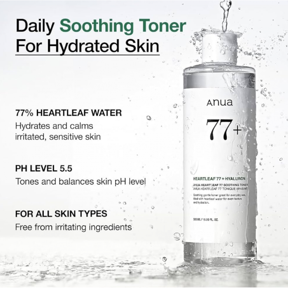 Anua Heartleaf 77% Soothing Toner 500ml SKINCARE