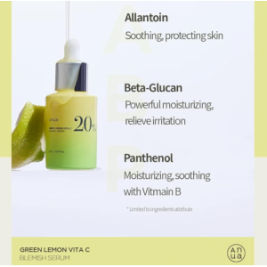 Anua Green Lemon Vitamin C Blemish Serum 20ml SKINCARE