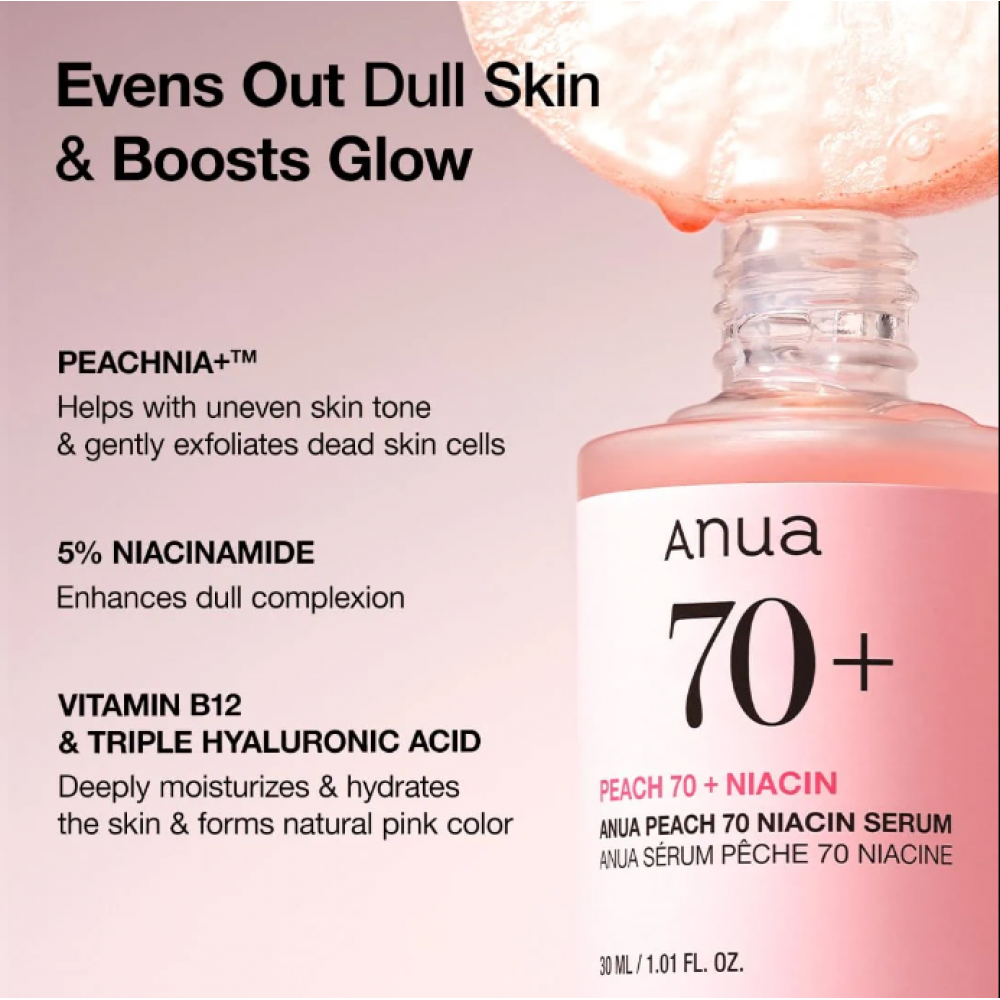 Anua Peach 70% Niacinamide Serum 30ml SKINCARE