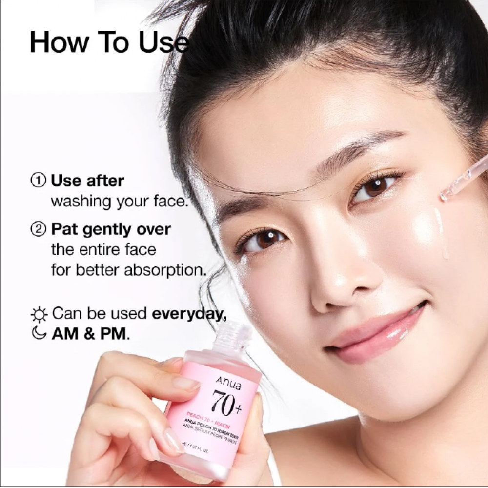 Anua Peach 70% Niacinamide Serum 30ml SKINCARE