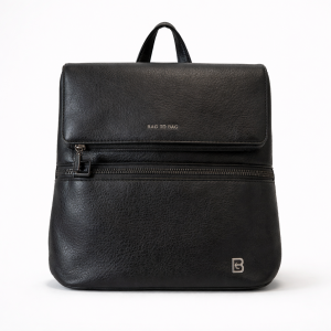 Bag to Bag Γυναικείο Backpack με Καπάκι και Εξωτερική Θήκη - Black ACCESSORIES
