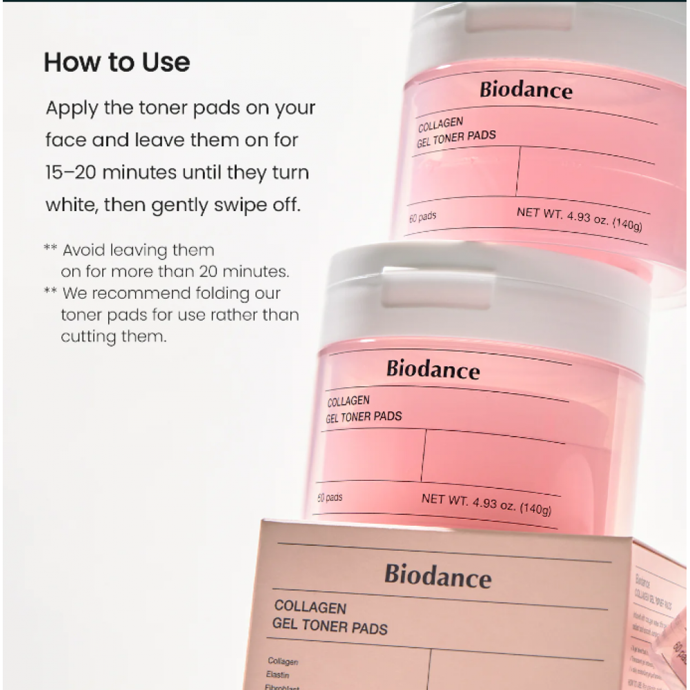 Biodance Collagen Gel Toner Pad 60 pads SKINCARE