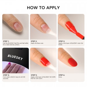 Bluesky Ημιμόνιμο Βερνίκι Νυχιών Matte Top Coat No Wipe 15ml NAILS