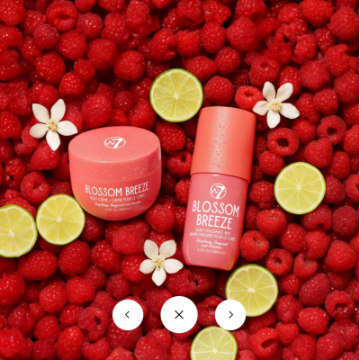 W7 Body Mist and Body Cream Travel Set Blossom Breeze.