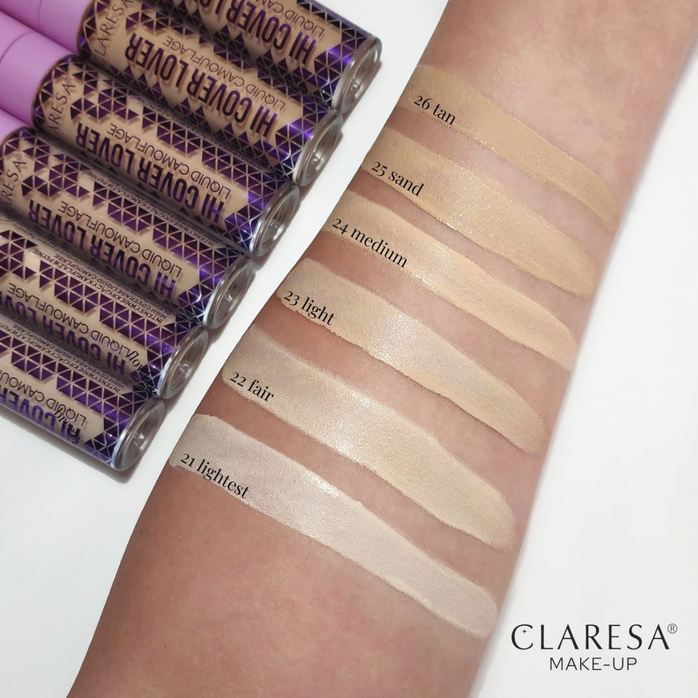 Claresa Hi Cover Lover High Coverage Liquid Camouflage Concealer No 25 Sand (8g) MAKEUP