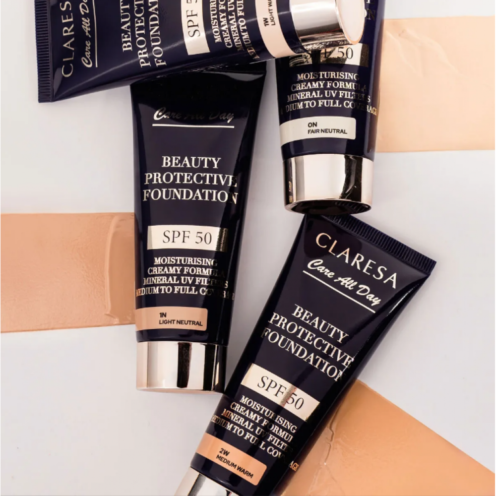 Claresa Beauty Protective Foundation SPF50 – Medium Warm 2W (30ml) MAKEUP