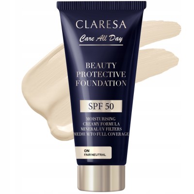 Claresa Beauty Protective Foundation SPF50 – Fair Neutral 0n (30ml)