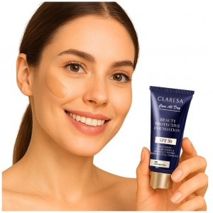 Claresa Beauty Protective Foundation SPF50 – Fair Neutral 0n (30ml) MAKEUP