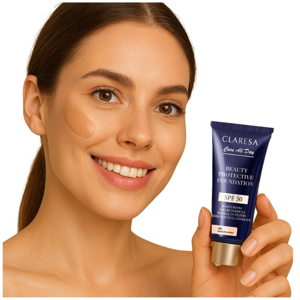 Claresa Beauty Protective Foundation SPF50 – Medium Warm 2W (30ml) MAKEUP