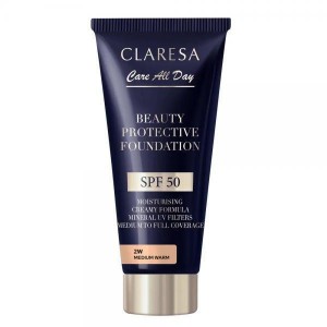 Claresa Beauty Protective Foundation SPF50 – Medium Warm 2W (30ml) MAKEUP