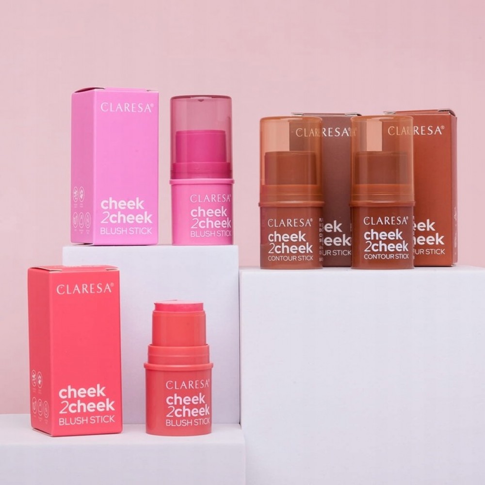 Claresa Cheek 2 Cheek Blush Stick No 01 Candy Pink (6g) MAKEUP