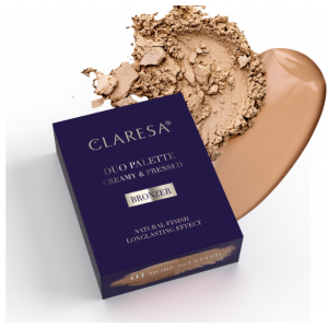 Claresa Duo Palette Creamy and Pressed Bronzer 01 More Sculpted (8.5g) MAKEUP