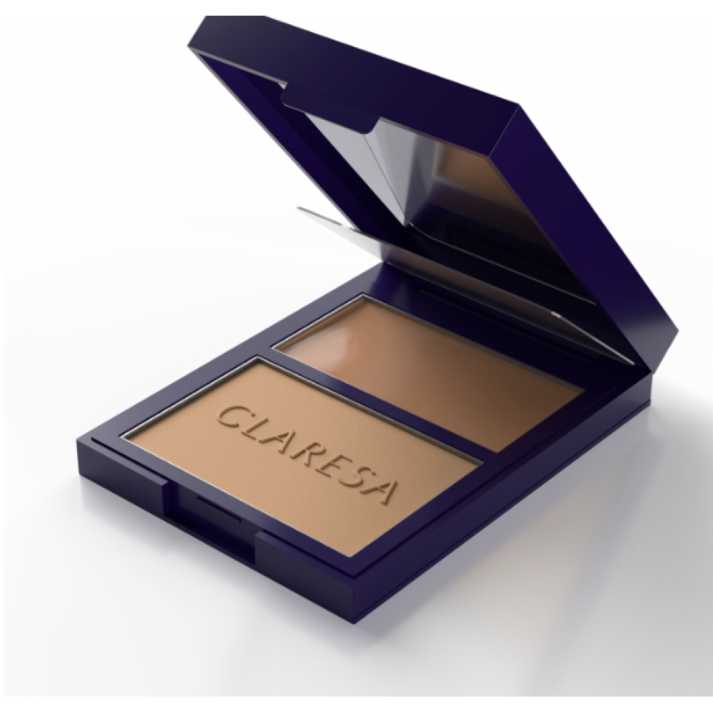 Claresa Duo Palette Creamy and Pressed Bronzer 01 More Sculpted (8.5g) MAKEUP