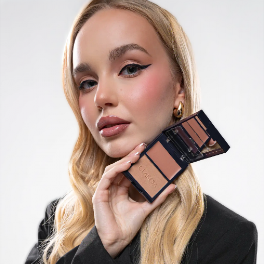 Claresa Duo Palette Creamy and Pressed Bronzer 02 Sun Tropez (8.5g) MAKEUP