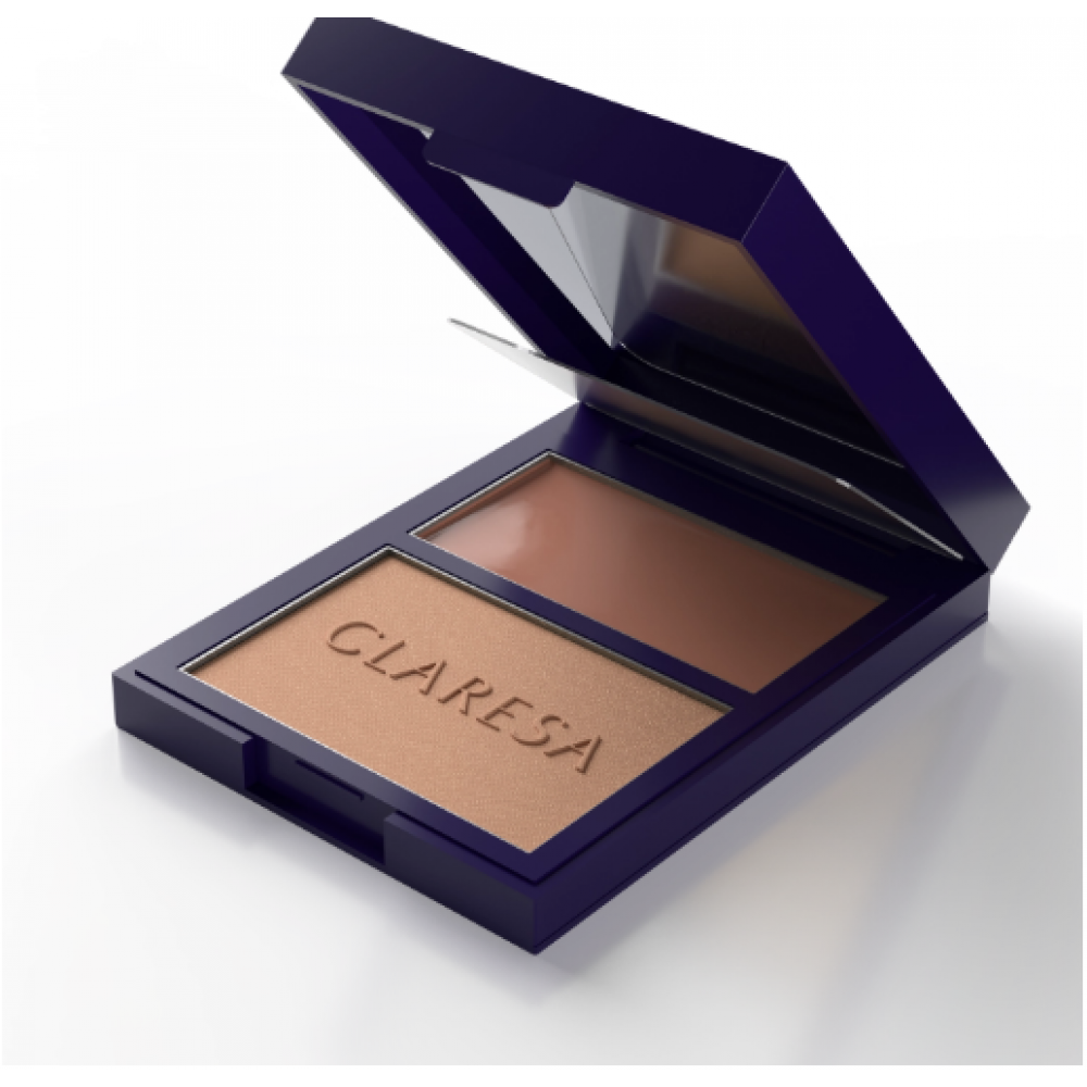 Claresa Duo Palette Creamy and Pressed Bronzer 02 Sun Tropez (8.5g) MAKEUP