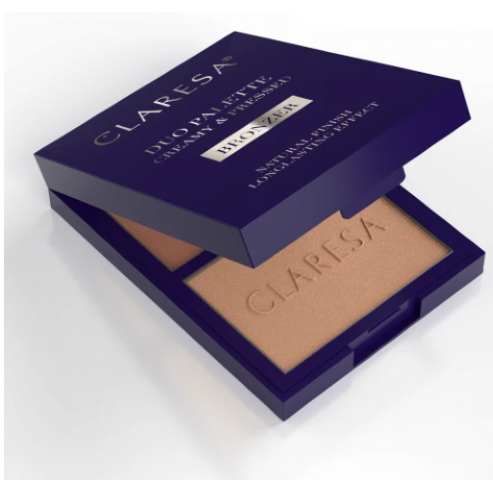 Claresa Duo Palette Creamy and Pressed Bronzer 02 Sun Tropez (8.5g) MAKEUP