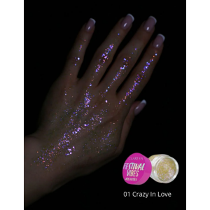 Claresa Festival Vibes Gel Glitter No 01 Crazy In Love (9.5g) MAKEUP