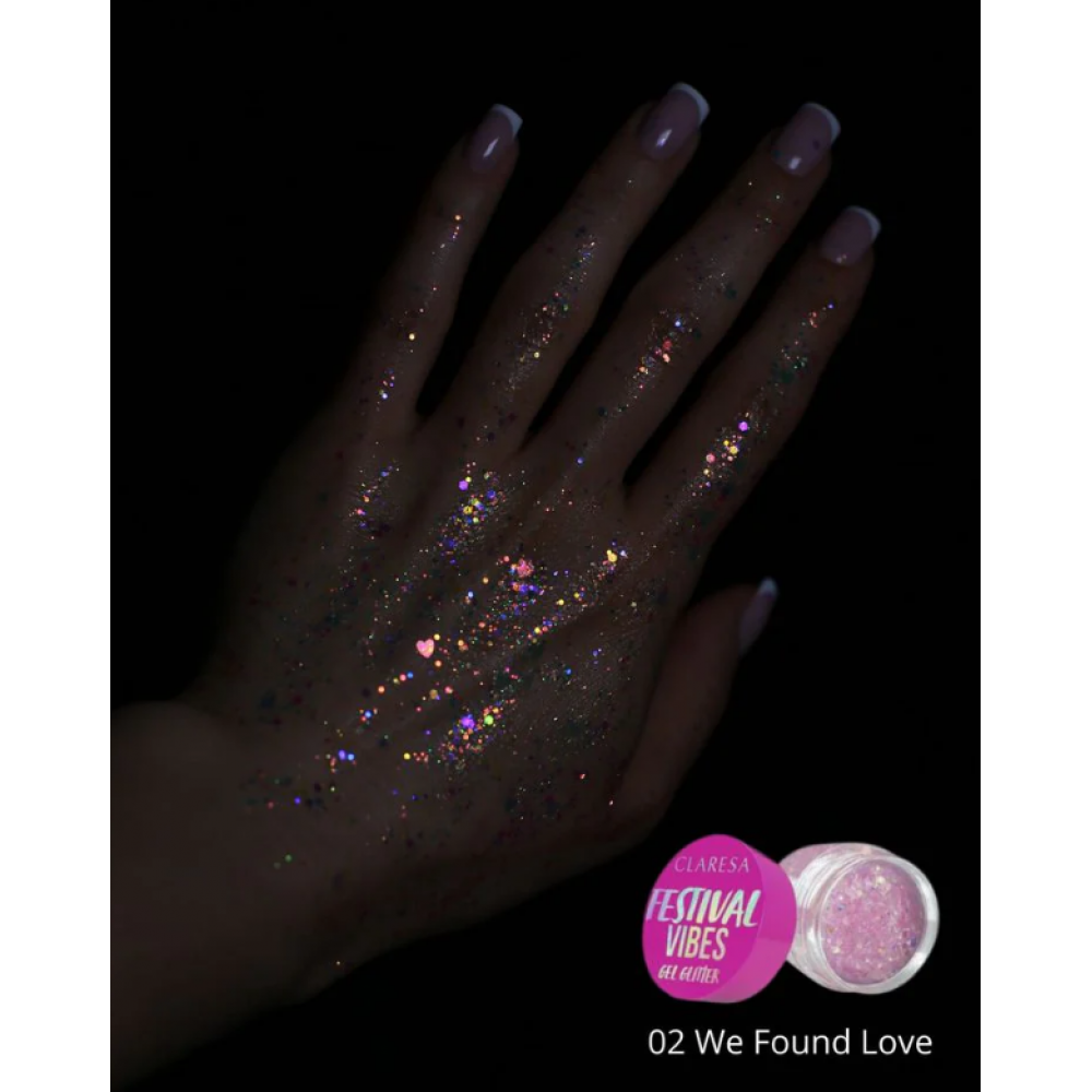 Claresa Festival Vibes Gel Glitter No 02 We Found Love (9.5g) MAKEUP