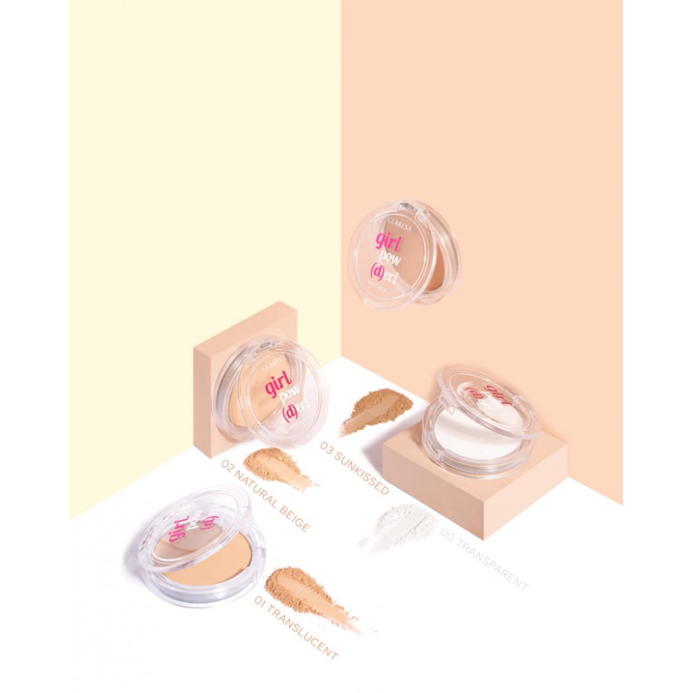 Claresa Girl Powder! Pressed Powder No 01 Translucent (12g) MAKEUP