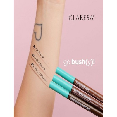 Claresa Go Bush(y)! Στυλό Φρυδιών No 02 Choco Brown