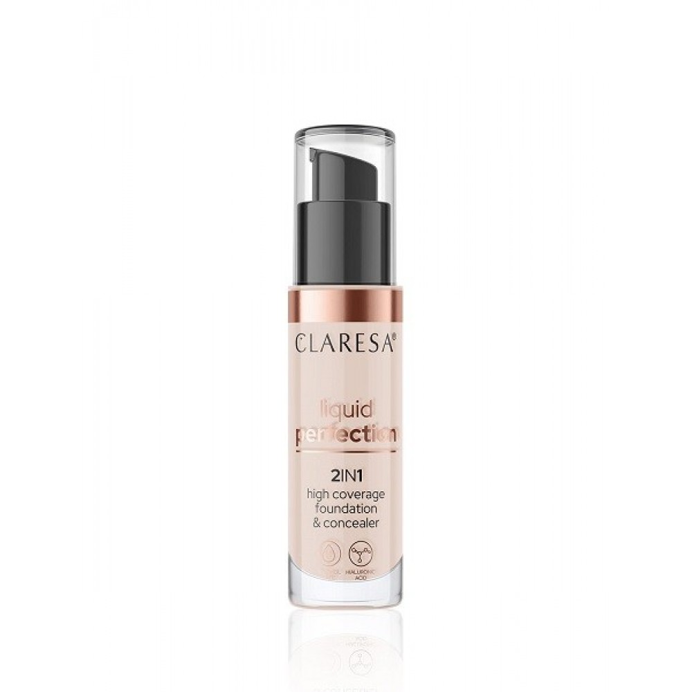 Claresa Liquid Perfection 2 In 1 High Coverage Foundation and Concealer No 103 Cool Medium (34g)
