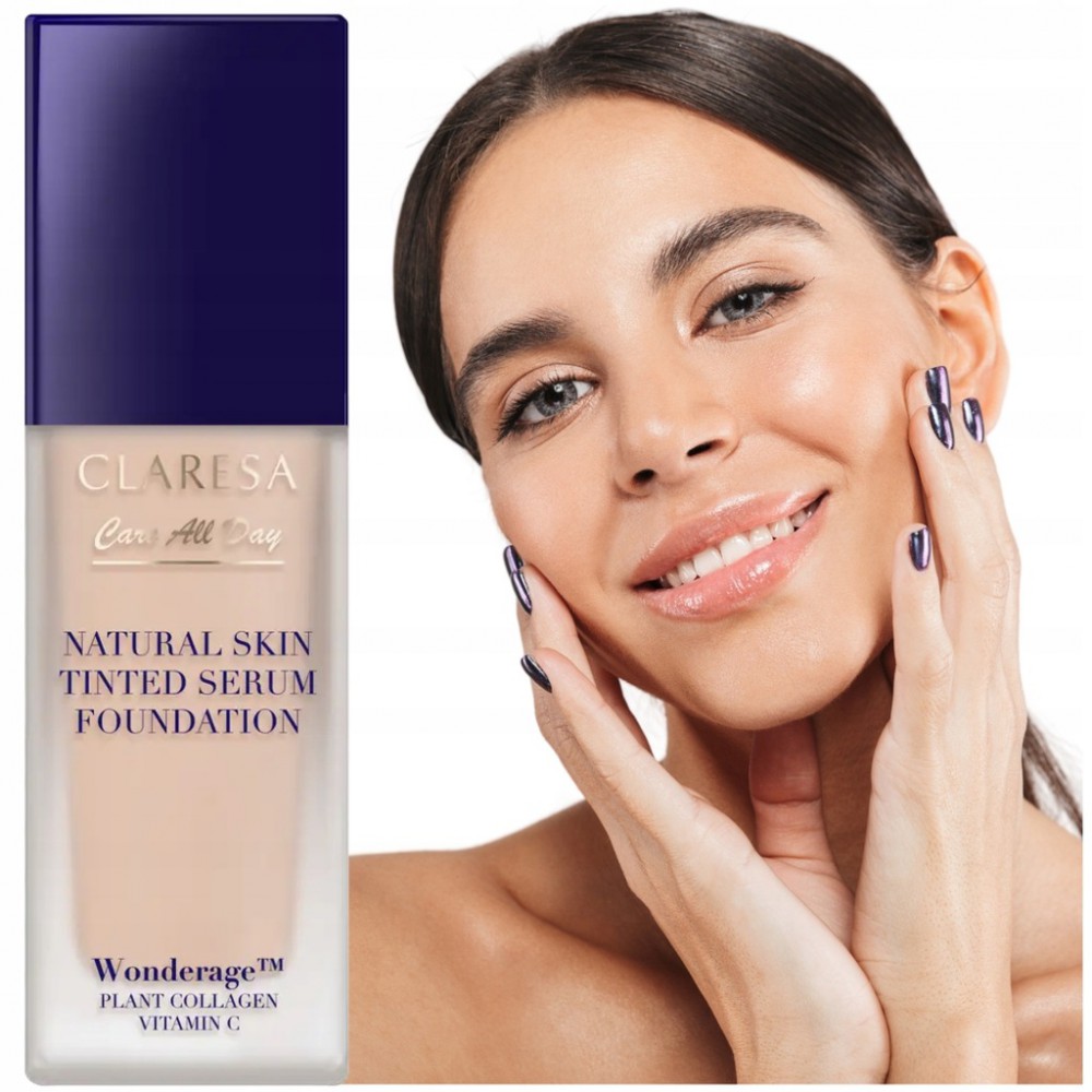 Claresa Natural Skin Tinted Serum Foundation - Light Cool 1C (32ml) MAKEUP
