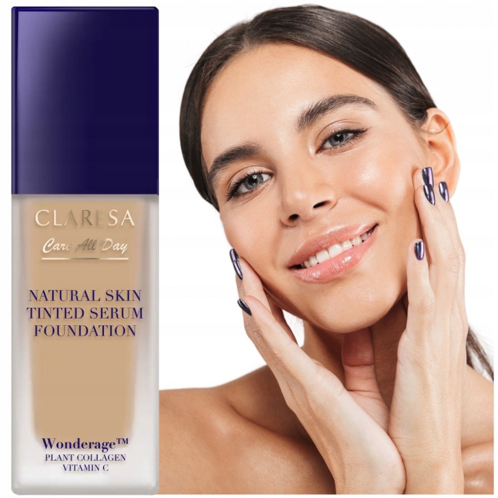 Claresa Natural Skin Tinted Serum Foundation - Medium Olive 2WO (32ml) MAKEUP