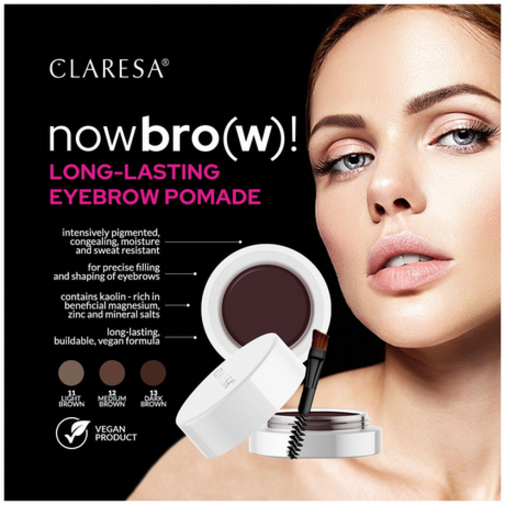 Claresa Now Bro(w)! Eyebrow Pomade No 11 Light Brown (4g) MAKEUP