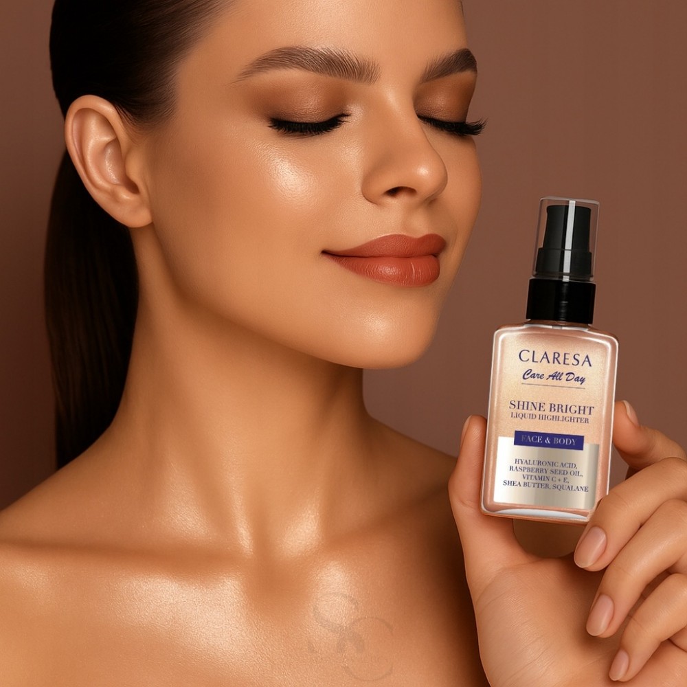 Claresa Shine Bright Liquid Highlighter for Face and Body (50ml) MAKEUP