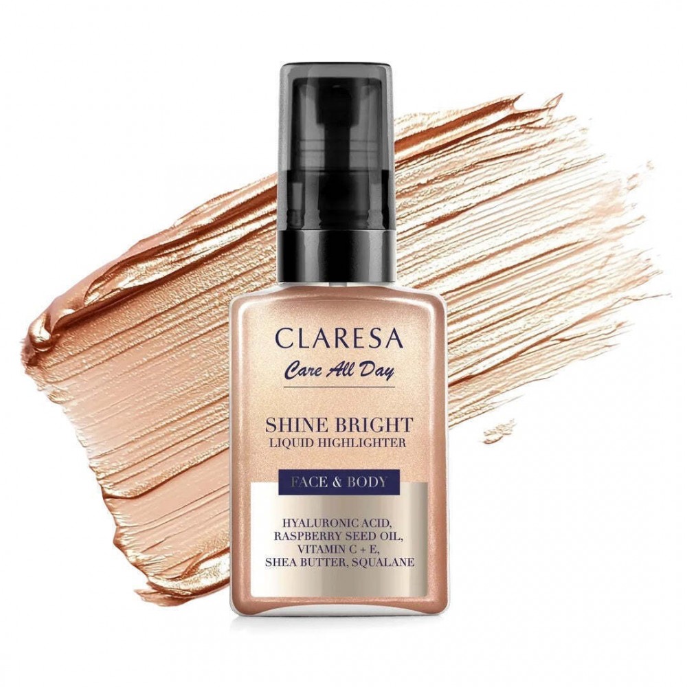 Claresa Shine Bright Liquid Highlighter for Face and Body (50ml) MAKEUP