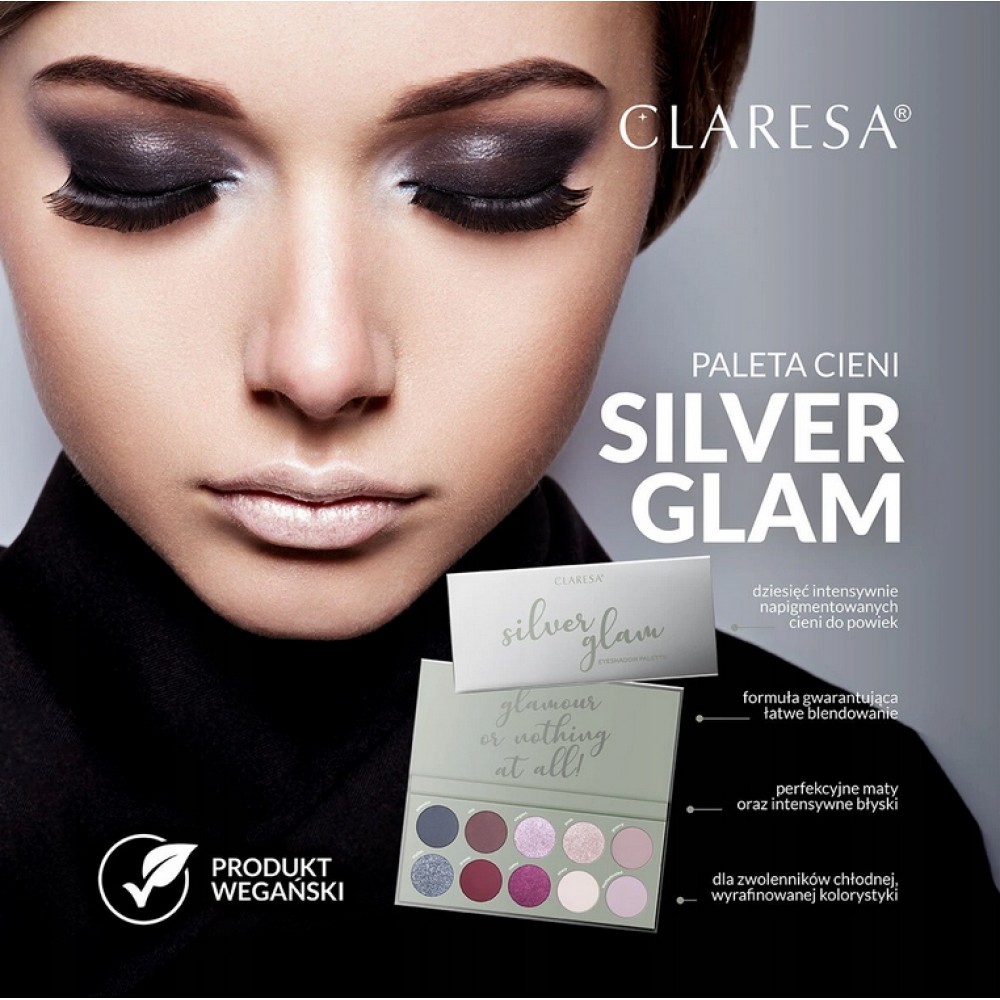 Claresa Silver Glam Eyeshadow Palette (12g) MAKEUP