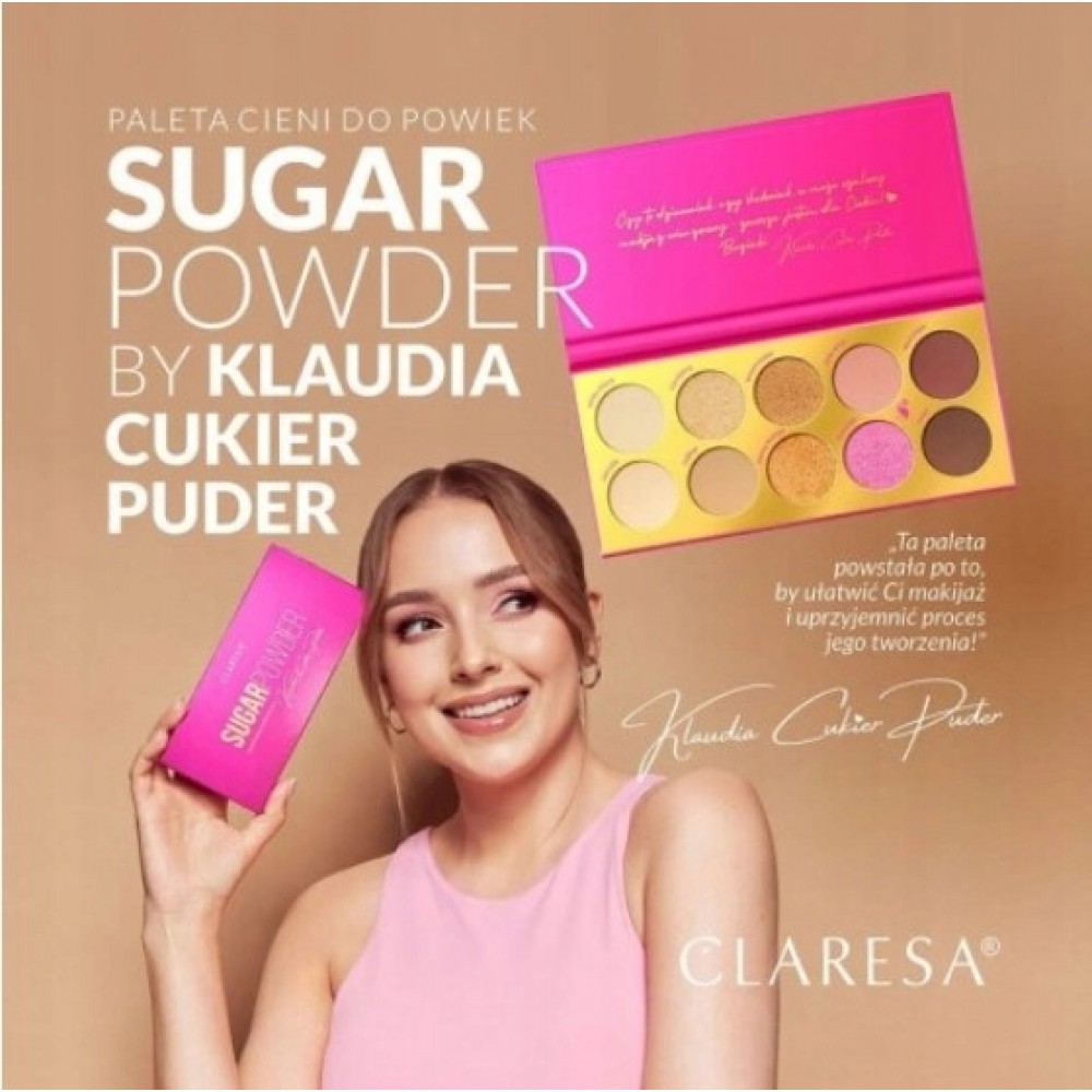 Claresa Sugarpowder By Klaudia Cukier Puder Eyeshadow Palette (12g) MAKEUP