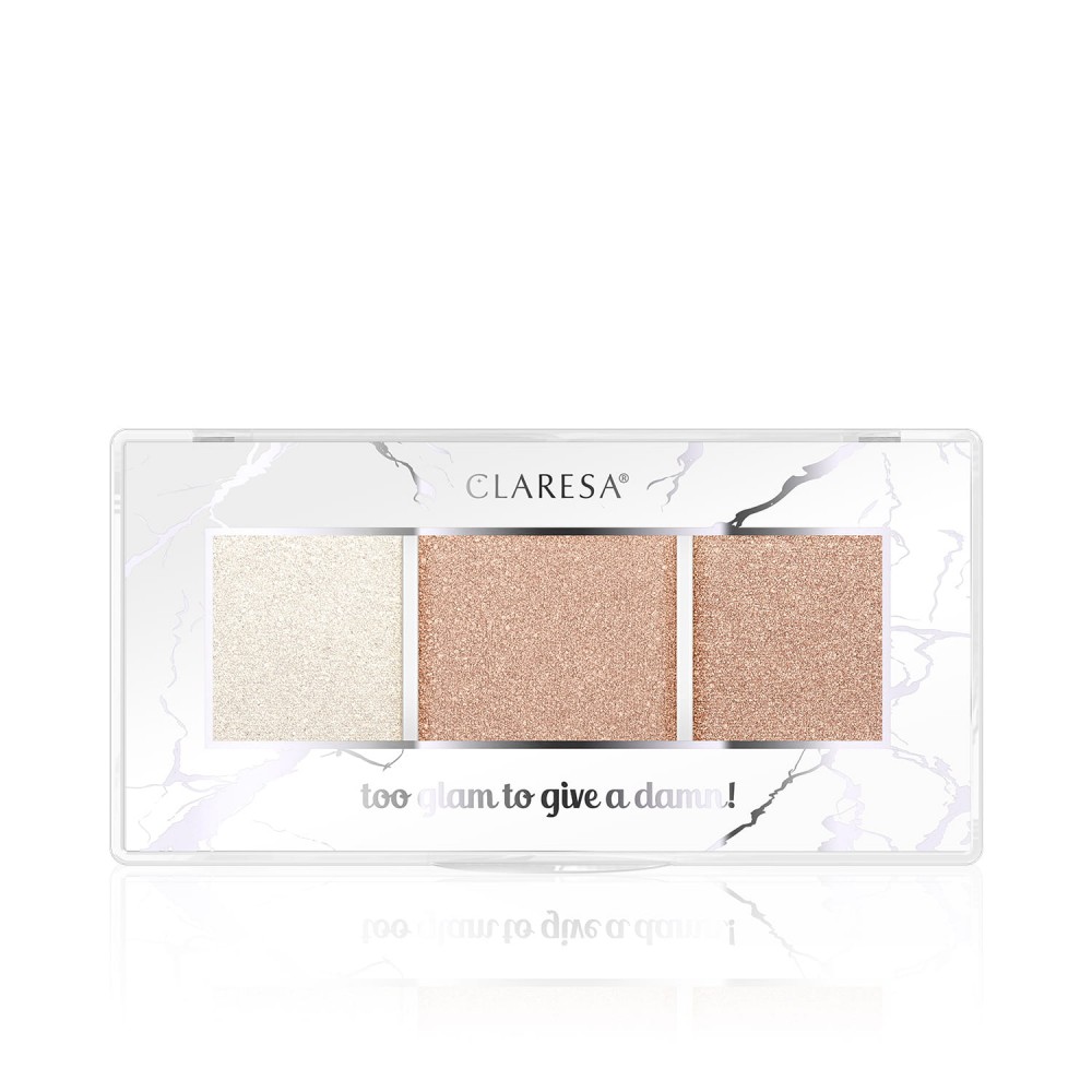 Claresa Too Glam To Give A Damn Highlighter Palette No 11 Rosy Glow  Παλέτα Highlighter προσώπου (12.5g) MAKEUP