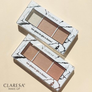 Claresa Too Glam To Give A Damn Highlighter Palette No 11 Rosy Glow  Παλέτα Highlighter προσώπου (12.5g) MAKEUP