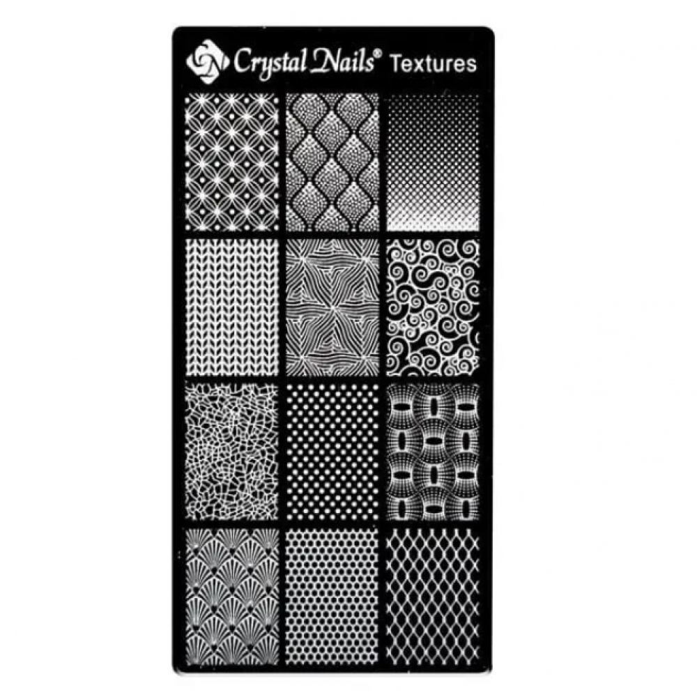 Crystal Nails Stamping Ρlate - Τextures NAILS