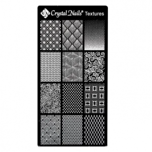 Crystal Nails Stamping Ρlate - Τextures NAILS