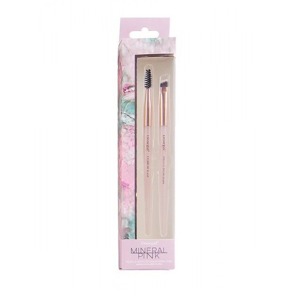 Donegal Mineral Pink Eyebrow and Eyelash Brushes Μακιγιάζ