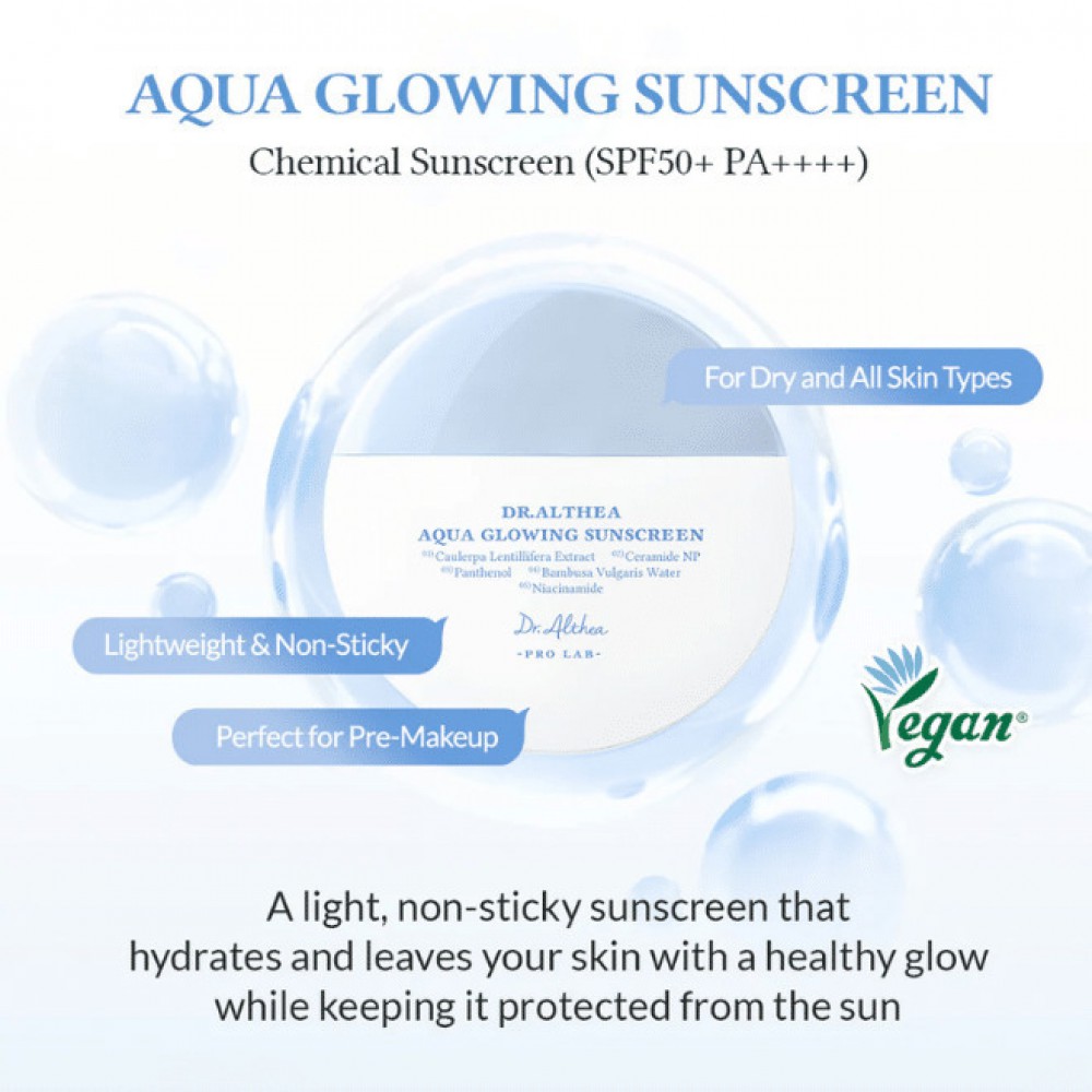 Dr. Althea Aqua Glowing Sunscreen SPF50+ PA++++ 45ml SKINCARE