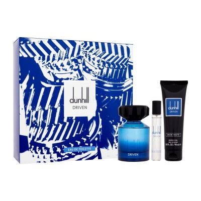 Dunhill Driven Blue Men Gift Set Eau De Toilette Spray 100ml and Shower Gel 90ml and Travel Spray 15ml