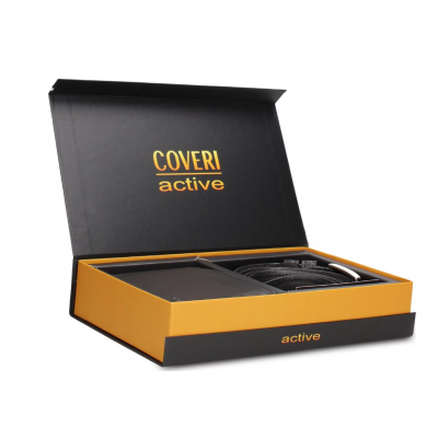 Enrico Coveri Σετ Δερμάτινο Ανδρικό Πορτοφόλι και Ζώνη Torino Prime