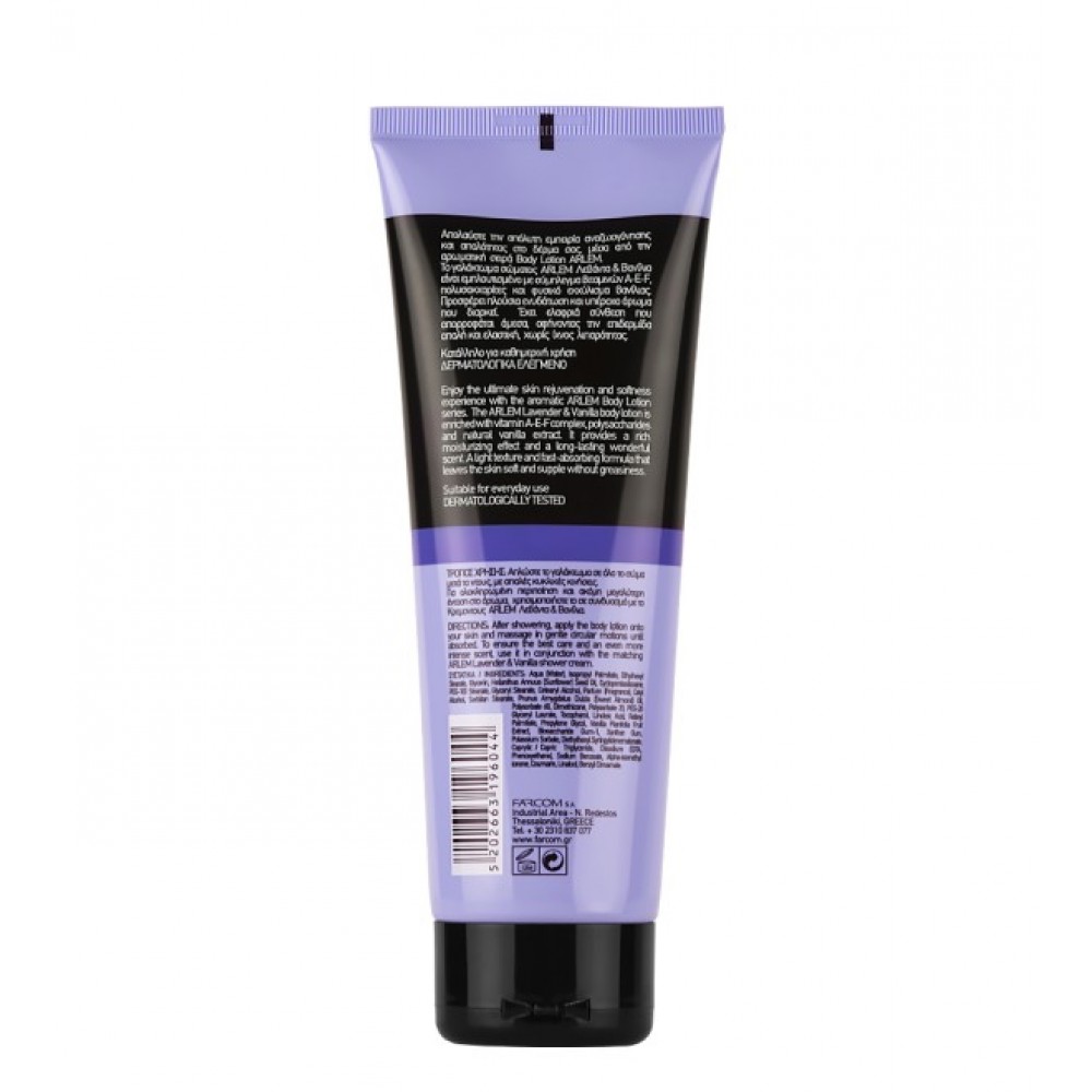 Farcom Arlem Γαλάκτωμα Σώματος Λεβάντα και Βανίλια 250ml BODY CARE
