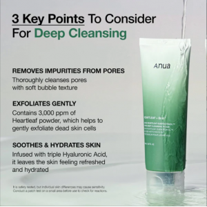 Anua Heartleaf and BHA Quercetinol Pore Deep Cleansing Foam 150ml SKINCARE