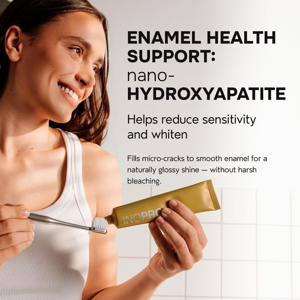 Inopro Whitening Probiotic Toothpaste with Nano Hydroxyapatite, No Fluoride, Durian 75g BODY CARE
