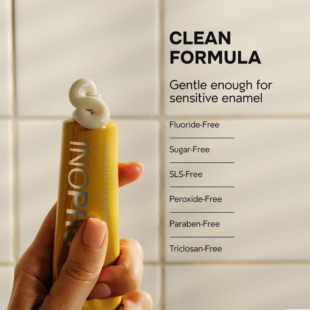 Inopro Whitening Probiotic Toothpaste with Nano Hydroxyapatite, No Fluoride, Durian 75g BODY CARE