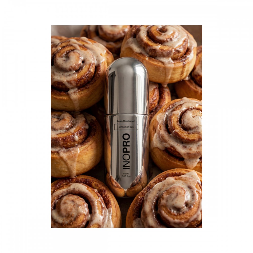 Inopro Foam Mouthwash with Hyaluronic Acid and Vitamin C, Cinnamon Bun 60ml BODY CARE